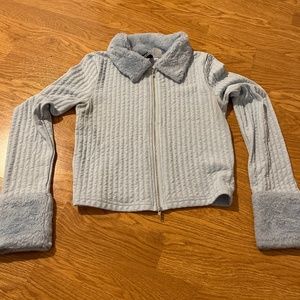 Long sleeve zip up jacket furry